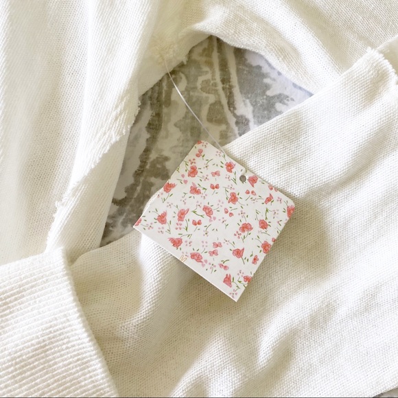 FREE PEOPLE Military Mix Henley Ivory Combo Large - Picture 3 of 9